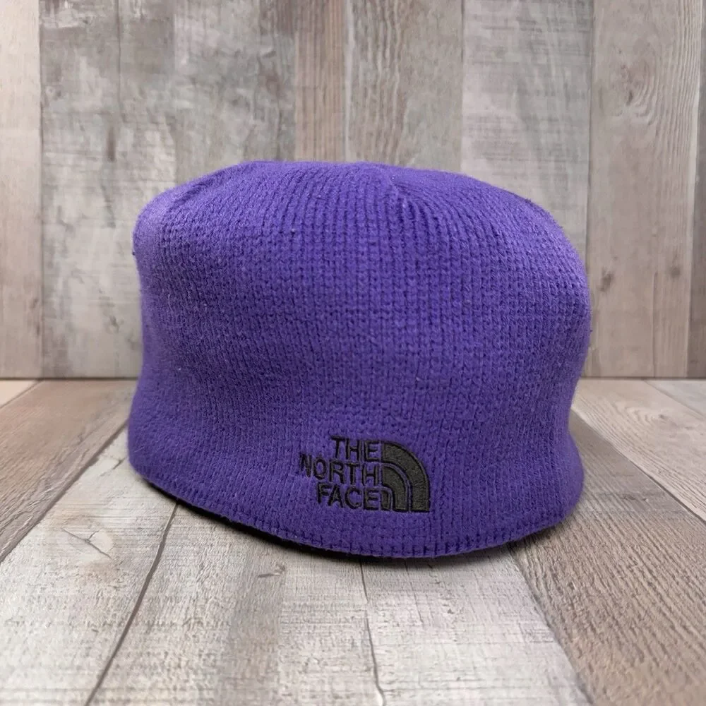 The North Face Bone Beanie Knit One Size Unisex Outdoor Winter Hat Purple OSFM